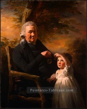  Petit Tableaux - John Tait et son petit fils écossais portrait peintre Henry Raeburn